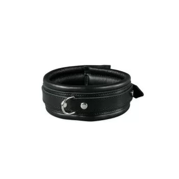 Leather Collar 5 cm - Black