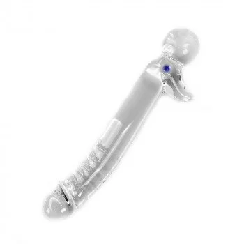 Glass dildo - Clear with duck head