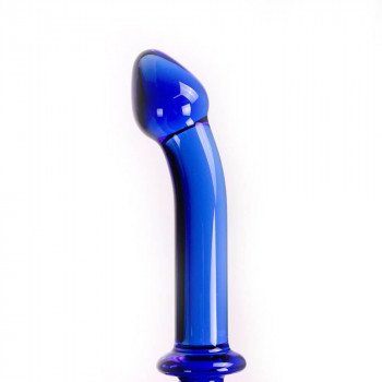 Glas dildo - Blue double