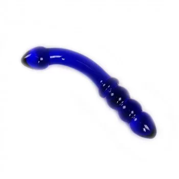 Glass dildo - Blue curve