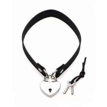 Lock-It Heart Choker With Lockable Heart