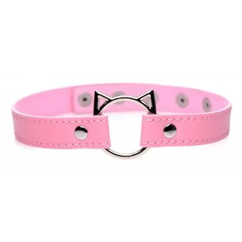 Master Series Kinky Kitty Slim Choker in Pink