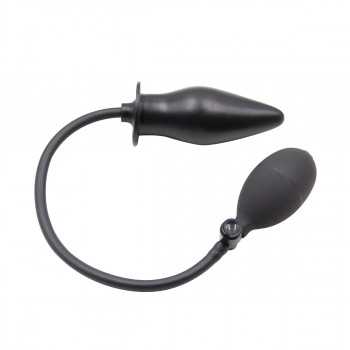 Inflated Anal Spade Plug Black