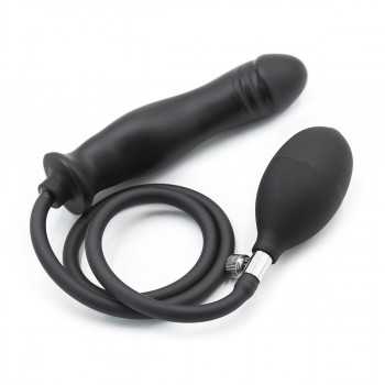 Inflatable Dildo Long Black