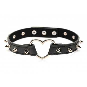 Spiked Heart Choker - Sort Master Series - 1